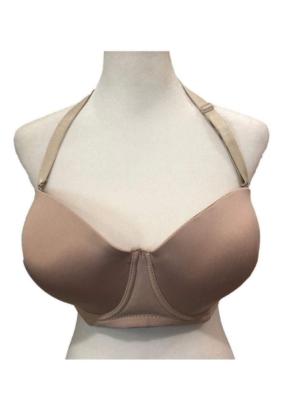 CONVERTIBLE halter/strapless bra. Beige. Size 40 DD